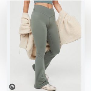Aerie cross over flare leggings